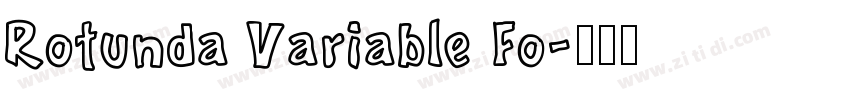 Rotunda Variable Fo字体转换